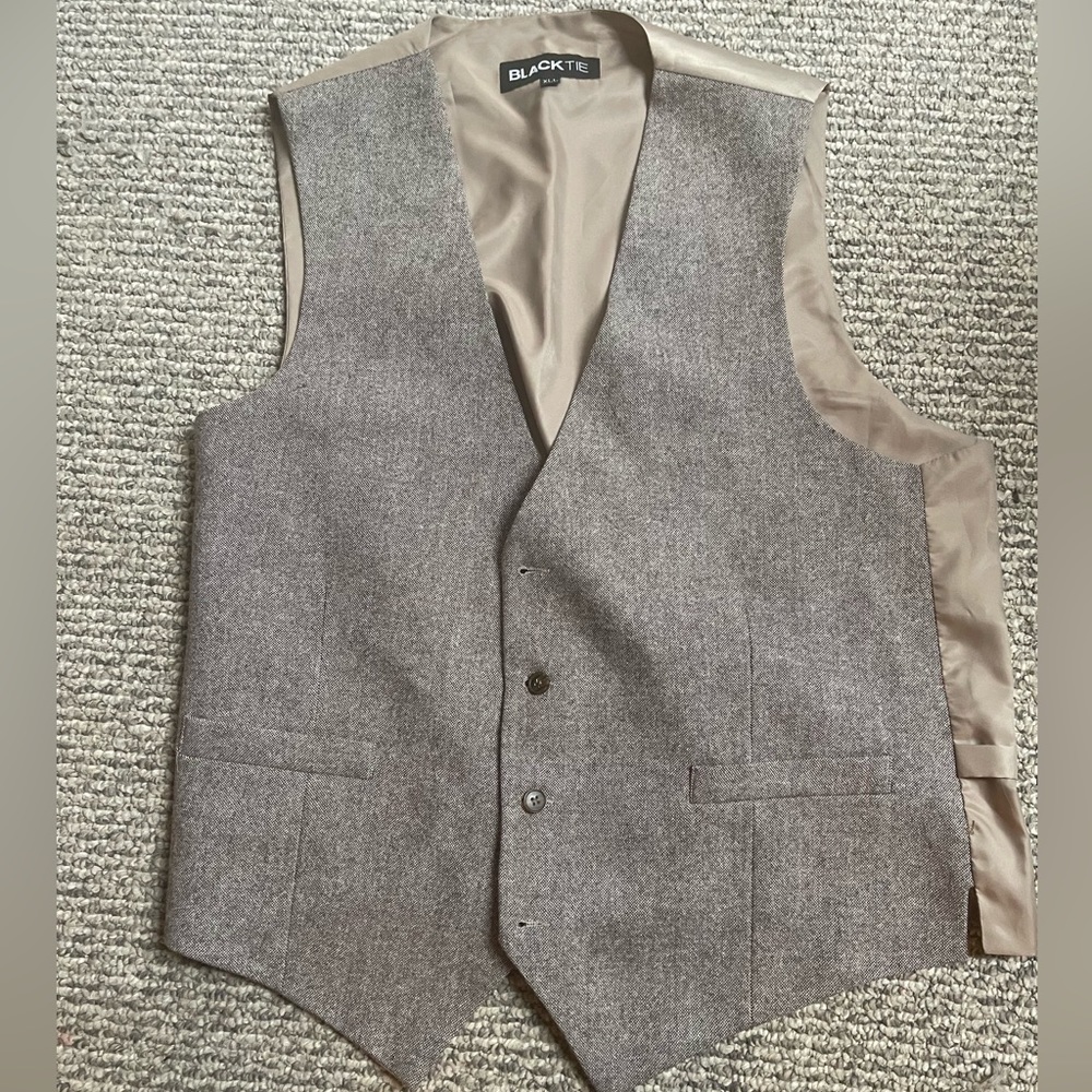 Tweed suit vest